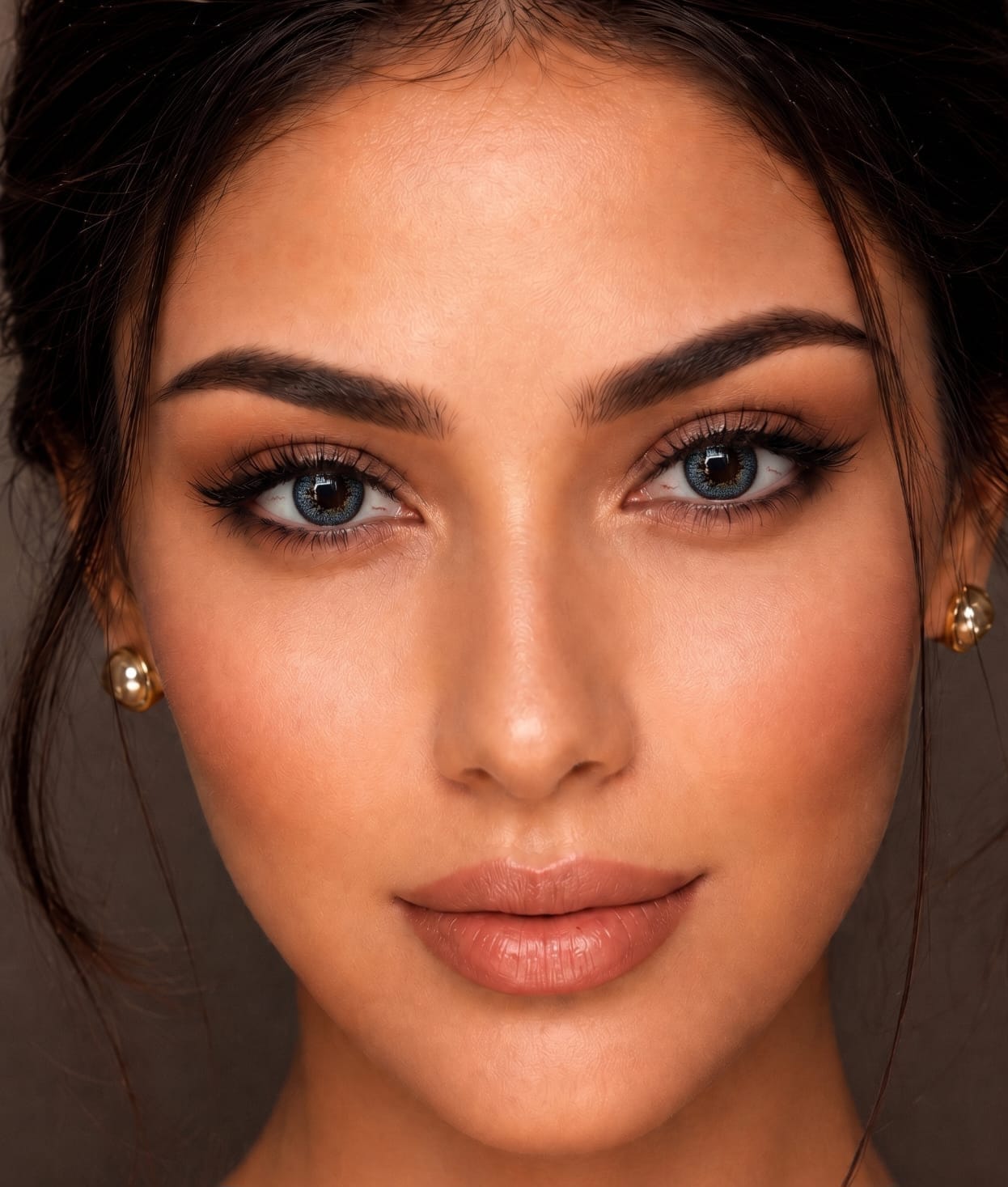 Classy Aqua contact lens model wearing lenses