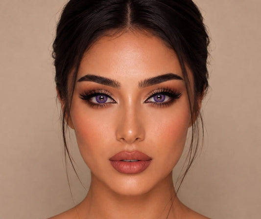 Mystic Dusk contact lens model wearing lenses