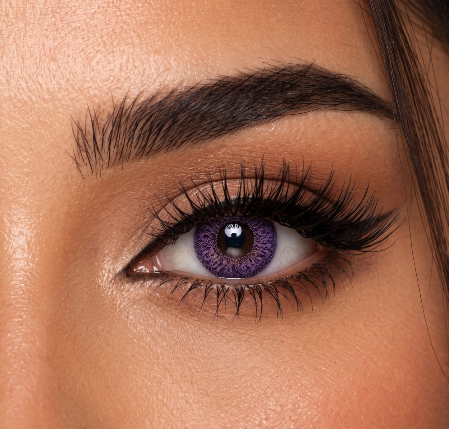 Royal Velvet contact lens close-up eye shot